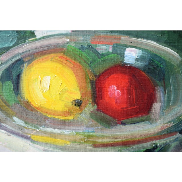 Luise Kornsand, Still Life with Fruits and Bottles, 1942, Oil Painting on Canvas, Framed For Sale - Image 8 of 11