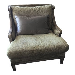 Marge Carson Upholstered Chair with Pillow For Sale