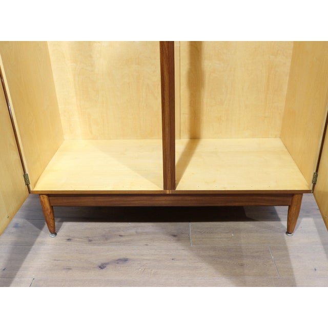 Mid Century Modern Vintage Teak Armoire Wardrobe by White and Newton Danish Style For Sale - Image 9 of 13