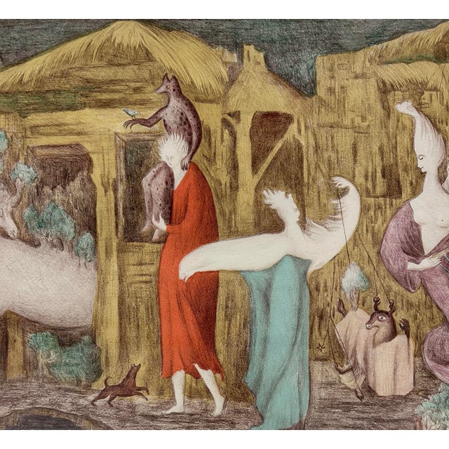 1980s 1987 Mexican Leonora Carrington Surrealist Lithograph, Signed, Numbered #93/150 For Sale - Image 5 of 6