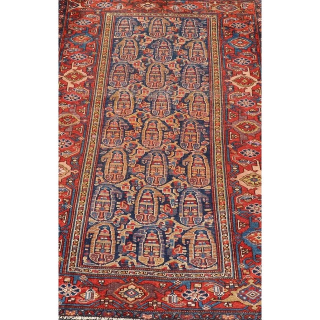 Antique Persian Kurdish Rug With Vibrant All-Over Design 3'10 X 5'10 For Sale - Image 9 of 11