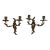 French Louis XV Bronze Detailed Candle Wall Sconces - A Pair For Sale