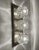 Pair of very large Sconces by Peil Putzler with glass shades mounted on a chrome base , high end quality (+5,5 kg / 12.1...