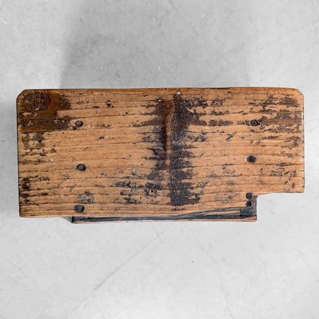 Wood Japanese Minimalist Wooden Fumidai Step Stool, 1920s For Sale - Image 7 of 9