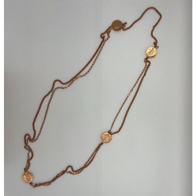 American Usa Vintage Dollar Genuine Coin Rose Gold Vermeil Sterling Silver Doubl For Sale - Image 9 of 10