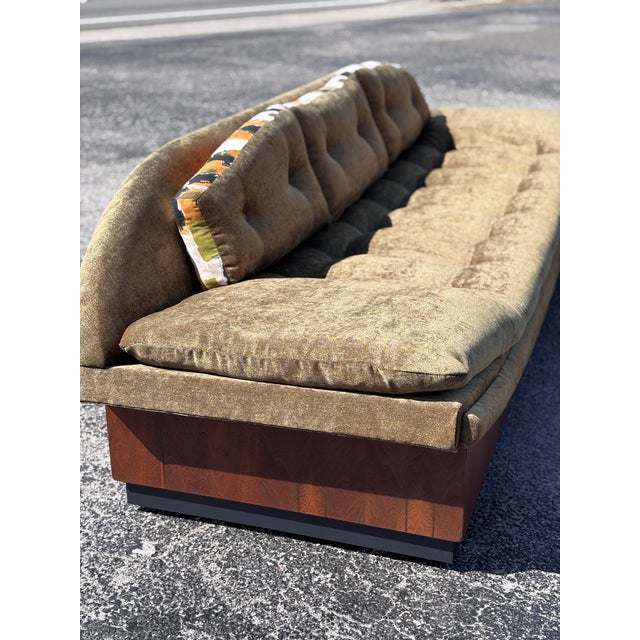Green Restored Mid Century Adrian Pearsall Gondola Sofa For Sale - Image 8 of 11