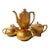 Late 20th Century Wheeling Decorating Co. 22k Gold Doves, Roses & Daisies 4-Piece Tea & Coffee Service - Set of 4 For Sale