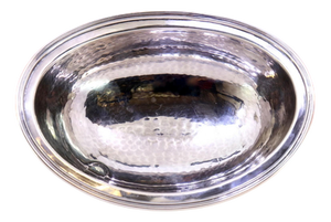 Hammered Silver Elliptical Candy Box