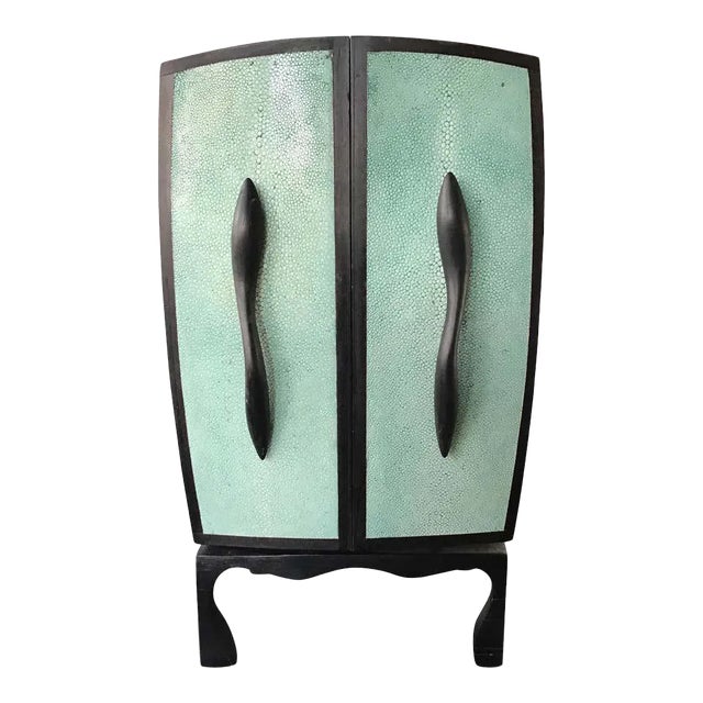 R & Y Augousti Shagreen Jewelry Box For Sale