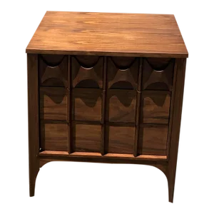 Mid Century Solid Walnut Nightstand