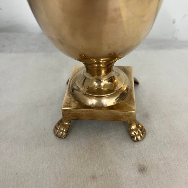 Vintage Pineapple Brass Urn For Sale - Image 4 of 9