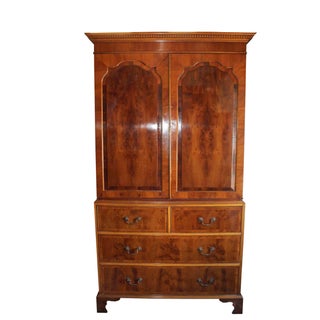 Vintage English Linen Press For Sale