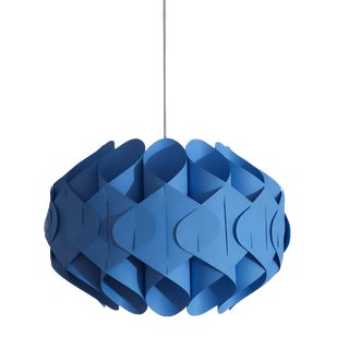 Mid-Century Modern Blue Pendant Lamp, Denmark, 1970s For Sale