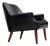 Danish Armchair in Artificial Leather and Teak Wood Legs, 1970s For Sale
