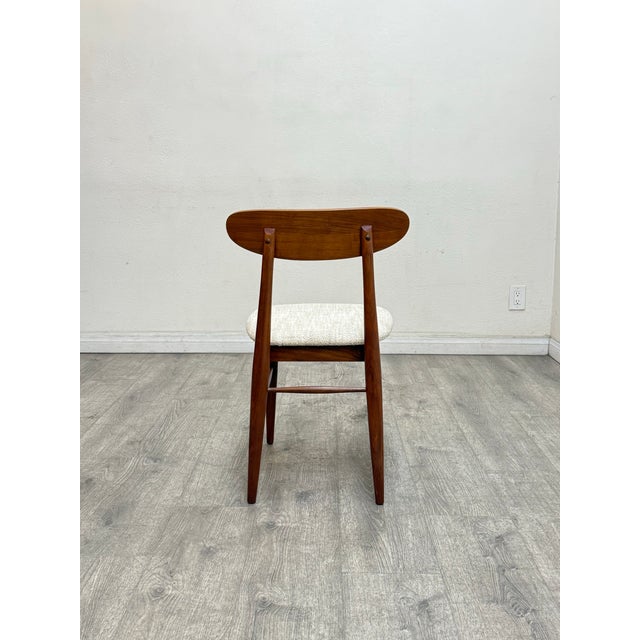 Set of 8 beautiful solid walnut dining chairs fully restored one of them is a captain chair