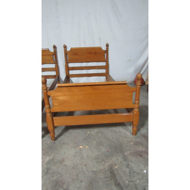 Item: Pair Vintage Beds Details: Great Designer Look/Quality Pieces Poster Beds Twin Size Amazing Carvings Nice Headboard...