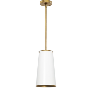 Regina Andrew Hattie Pendant, White and Natural Brass
