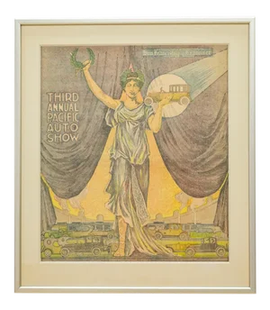 Art Deco Exhibition Poster | Pacific Auto Show 1919 San Francisco Examiner