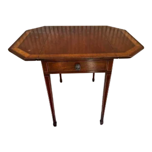 George III Style Inlaid Mahogany Pembroke Table