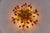 Florentine Orange Crystal Glass and Metal Ceiling Lamp from Banci Firenze, 1960s For Sale - Image 10 of 13