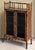 English Bamboo Bookcase Cabinet With Gallery Top and Two Glazed Doors For Sale - Image 4 of 18