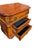 Wood Late 20th Century French Provincial Wood Nightstand Set of 2 Carved Two Drawer Brown For Sale - Image 7 of 7