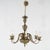 French Oversized Louis XV Style Brass & Bronze 6-Light Chandelier Circa 1940 For Sale - Image 3 of 9