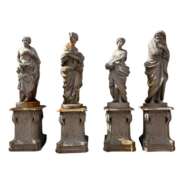 Large Vintage Garden Sculptures, 1970, Set of 4 For Sale