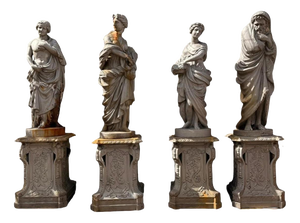 Large Vintage Garden Sculptures, 1970, Set of 4