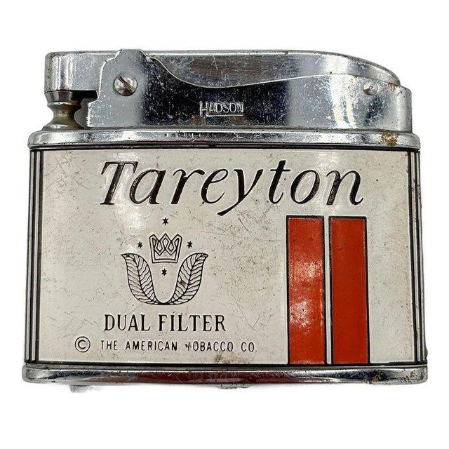 Vintage Tareyton Dual Filter Cigarette Advertising Automatic Lighter DeLuxe Japan with 1950s Bearky Bear Mascot This...