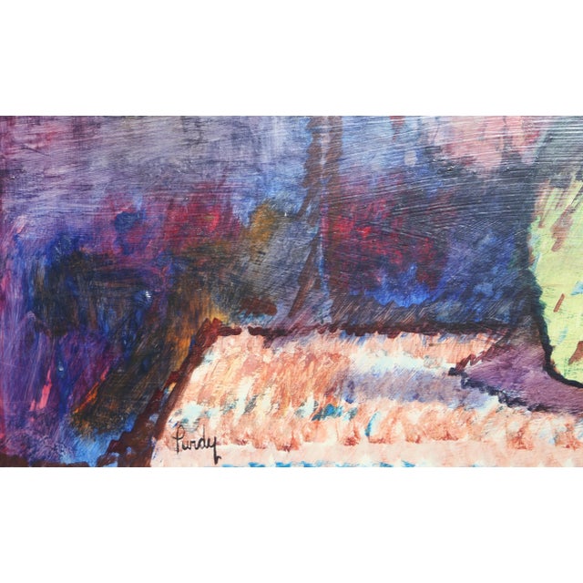 Artist: Donald Roy Purdy, American (1924 - ) Title: Lady in Red Year: circa 1962 Medium: Oil on Masonite, signed l.r....