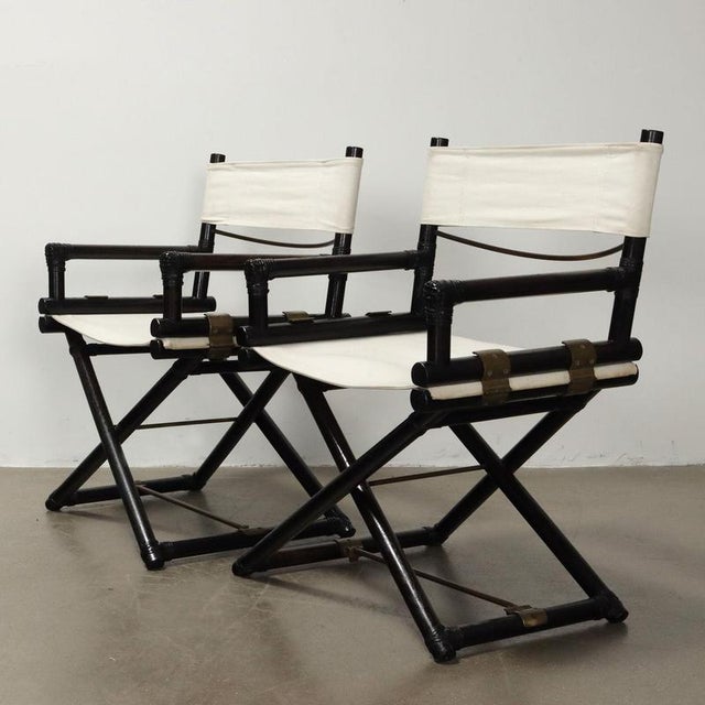 Lyda Levi Fabric Chair from McGuire, 1980s For Sale - Image 3 of 11