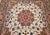 Vintage Persian Tabriz Square Area Rug, Hand-Knotted Wool & Silk, Fine Medallion Floral Pattern, Ivory & Pale Pink, 7x7 For Sale - Image 10 of 16