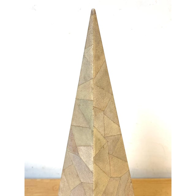 Large Inlaid Specimen Shagreen Obelisk Attributed to R & Y Augousti For Sale - Image 11 of 14