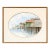 Jones Realism Seafood Shops on the Pier Watercolor Landscape Late 20th Century For Sale