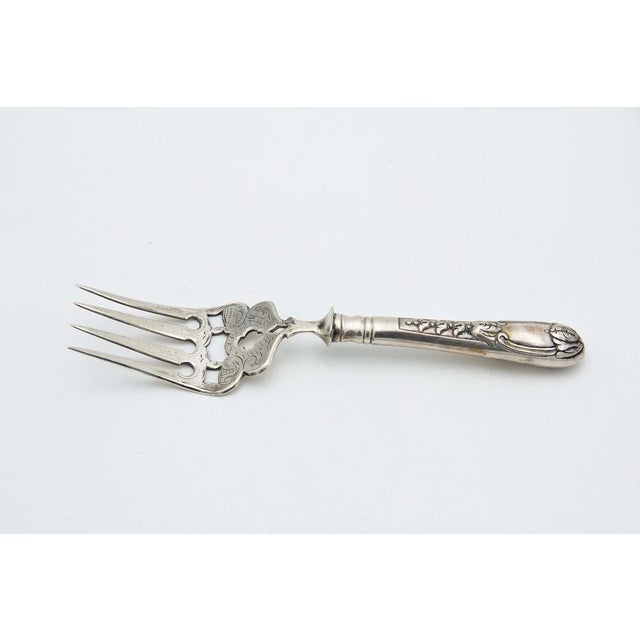 Cut-Out Silver Fish Fork For Sale - Image 4 of 4