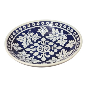 Late 20th Century Williams Sonoma Blue & White Made in Portugal Serving Bowl Platter