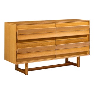 Paul Laszlo for Brown Saltman Mid Century Bleached Mahogany Lowboy Dresser For Sale