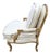 Beverly Furniture French Louis XV Fauteuil Off-White Heavy Linen Lounge Chair For Sale