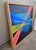 Mid-Century Modern geometric abstract painting on canvas. Utilizing overlapping transparent planes of color to mimic...