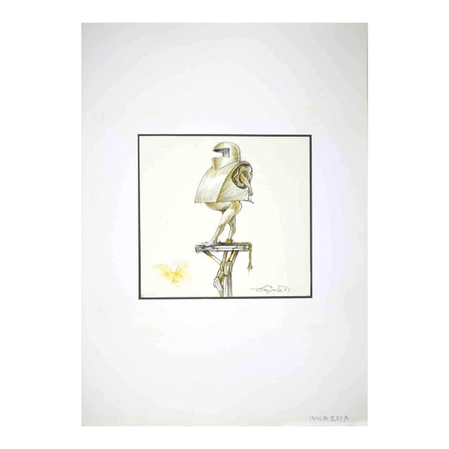 Leo Guide, Knight, Drawing, 1971 For Sale