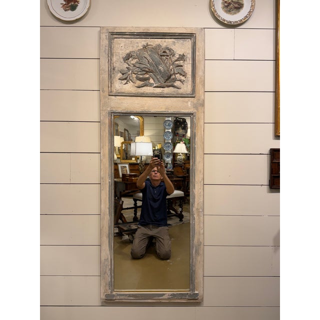 Late 18th Century Pair of Vintage Trumeau Mirrors For Sale - Image 5 of 13