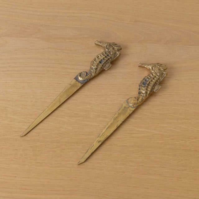 1950s French Brass Seahorse Letter Opener For Sale In Los Angeles - Image 6 of 11