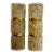 Modern Murano Wave Glass and Brass Barrel Sconces - a Pair For Sale