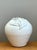 Vintage Kass O'Brien White Ceramic Vase With Ginko Leaf Motif For Sale - Image 9 of 13