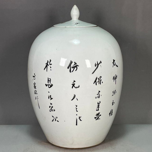 Chinese Wucai Porcelain Melon Jar With Lion Motif & Lid - 11" Tall For Sale In Los Angeles - Image 6 of 9