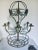 Mid century 6 light [currently for candles, can be electrified] Verdigris Patinated wrought iron chandelier. Perfect for...