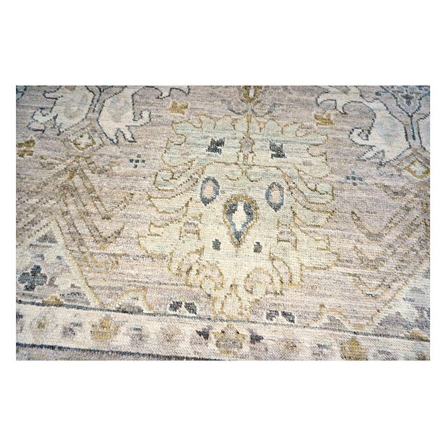 21st Century Turkish Oushak 10x14 Beige, Ivory, & Gold Handmade Area Rug #1144072 For Sale - Image 10 of 11