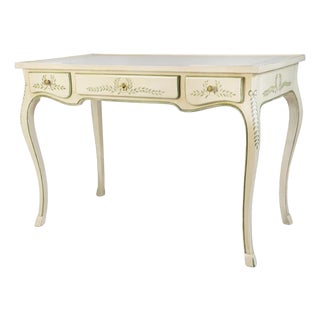 Julia Gray Hand Painted Louis XV Desk For Sale