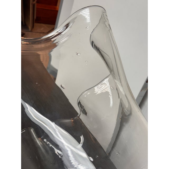 Jennifer Bartlett for a/D Gallery Hand Blown Glass Vase, Vintage For Sale - Image 9 of 12